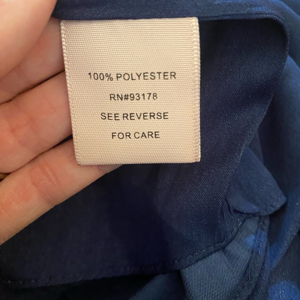 Philosophy Button Up Navy high neck lined Tank button detail size Medium - Picture 6 of 12